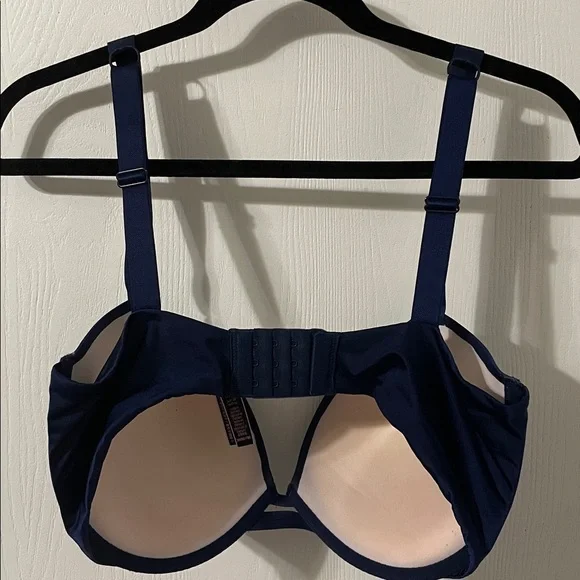 Victoria's Secret Very Sexy Push-Up Rhinestone Straps Midnight Blue Bra 36F (3D) - Picture 9 of 10